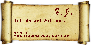 Hillebrand Julianna névjegykártya